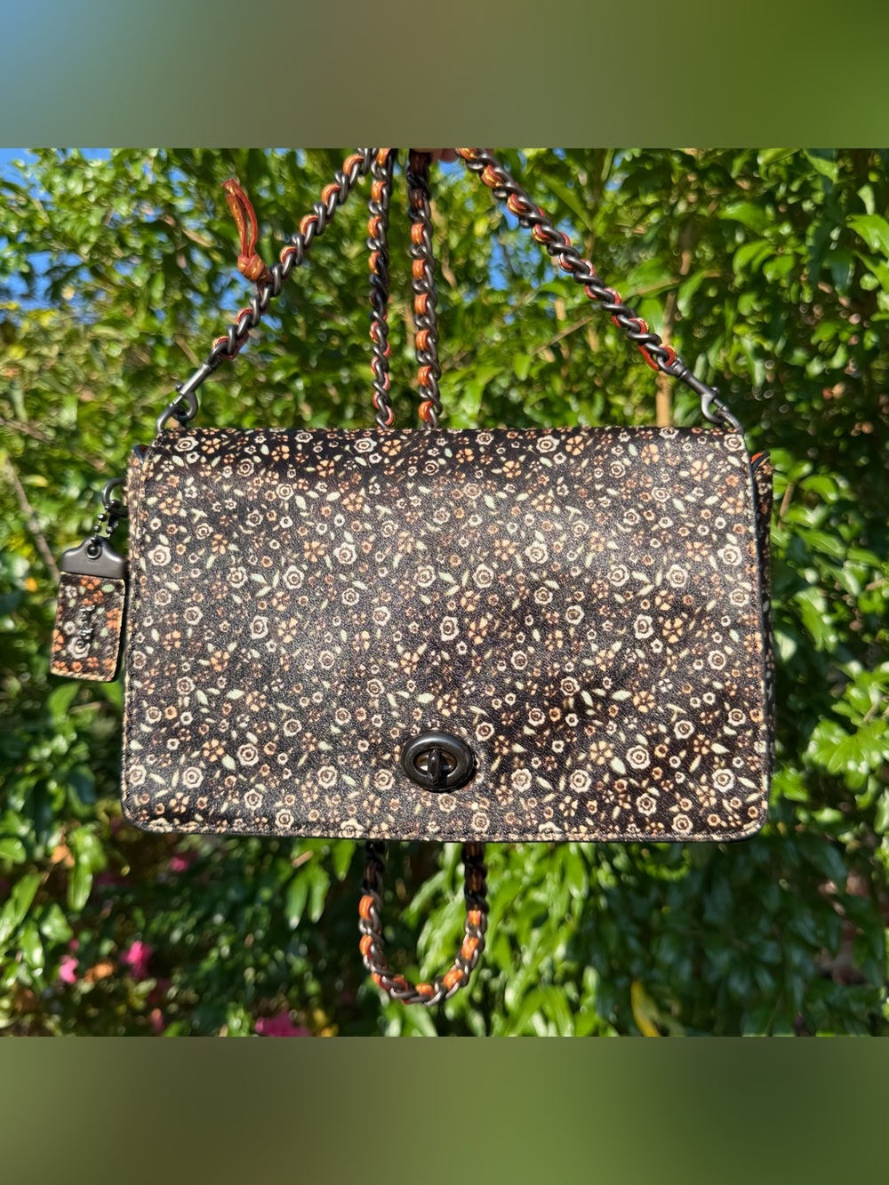 EUC Coach 1941 Dinky 24 Printed Haircalf Floral Crossbody Bag 38208